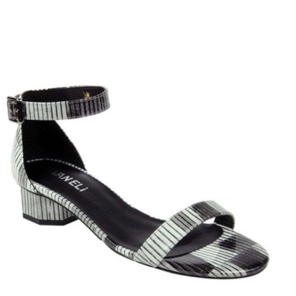 Hillie Black Multi Stack sandal sz 9.5